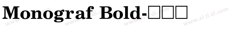 Monograf Bold字体转换